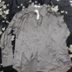 Spring Fashion Button Up Satin Silk Shirt Vintage Blouse Women White Tops Lady Long Sleeves Female Loose Street Shirts 11355 photo review