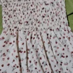 Spring Summer Chiffon Dress Women Midi DressesFemale Short Sleeve Elastic Waist Printed Floral Pleated Backless Casual Dress photo review