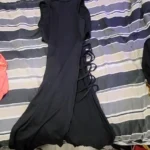 Criss Cross Cut Out Dress, Sexy Bodycon Mock Neck Sleeveless Dress, Women's Clothing photo review