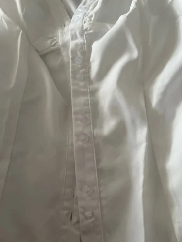 CIBBAR Vintage Folds Crop Top White Button Up Short Sleeve Blouse Women Bandage Korean Fashion T-shirt Casual Streetwear y2k Tee photo review