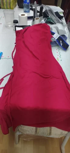 2024 explosive new dress summer high sensibility halter strap Spice Girl bag hip dress photo review