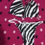 Bikini High Waist Swimsuit Sexy Thong Bikini Set Zebra Print Women Brazilian Swimwear 2023 New Biquini Swim Bathing Suits Women photo review