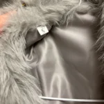 TRAFZA Women Fashion Cropped Faux Fur Jacket Coat Long Sleeve Front Snap-button Female Outerwear Chic Lapel Collar Thick Coat photo review