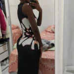 Black Dresses Women Summer New O-Neck Sleeveless Sexy Clubwear Hollow Out Dress Fashion Print Casual Elegant Slim Female Dresses photo review