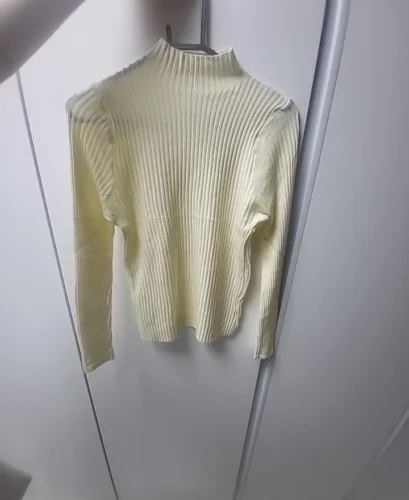 Elegant Solid Basic Knitted Tops Women Turtlneck Sweater Long Sleeve Casual Slim Pullover Korean Fashion Simple Chic Clothes photo review