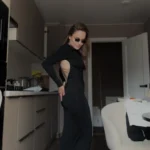 Hugcitar Spring Elegant Long Sleeve Backless Solid Cuched Sexy Bodycon Maxi Prom Dress Women Outfit Evening Party Festival Y2K photo review