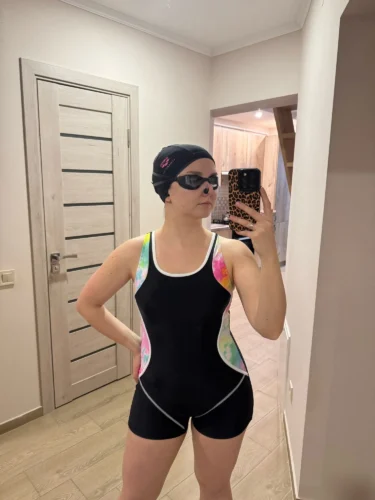 2023 Patchwork Sport One Piece Swimsuit Plus Size Swimwear Women Professional Sport Bathing Suit Surfing Swimsuits Swimming Suit photo review