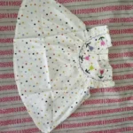 New Cute Girl'S Dress Sweet Rose Embroidered Small Round Dots Korean Version Loose Bubble Sleeve Cotton Beach Skirt photo review