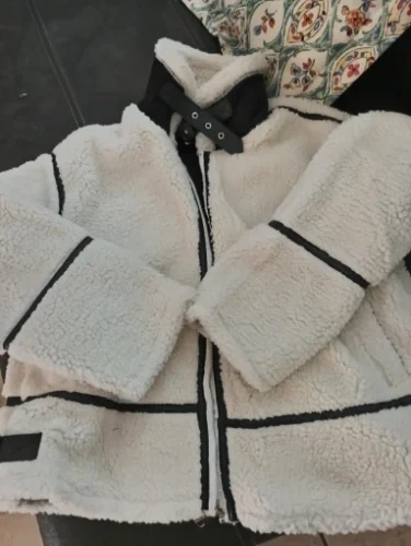 2024 RARF Autumn New Women's European and American Style Artificial Fur Effect Motorcycle Jacket Coat with Fur Integration photo review