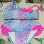 Girl's Swimsuit Fashion Mermaid Scale Print Children's Bikini Swimsuit photo review
