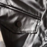 Xeemilo Autumn Faux Leather Short Jacket Y2K Turn-down Collar Fashion Botton Decoration PU Coat 2022 Grunge Street Casual Coats photo review