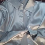 Spring Fashion Button Up Satin Silk Shirt Vintage Blouse Women White Tops Lady Long Sleeves Female Loose Street Shirts 11355 photo review