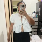 Clearance_Fashion Woman Blouses Short Sleeve Summer Tops Blouse Women Turtleneck Knitted Blouse Shirt Women Tops Blouses_Continu photo review