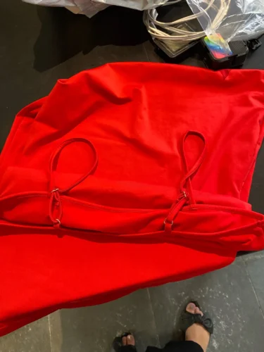 2025 New Spring Summer Women's High Elastic Sleeveless Backless Dress Long Sling Dresses Club Sexy Suspender Dress photo review