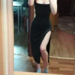 2024 explosive new dress summer high sensibility halter strap Spice Girl bag hip dress photo review