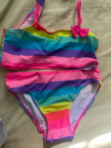 Girl's Swimsuit Fashion Mermaid Scale Print Children's Bikini Swimsuit photo review