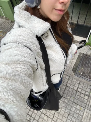 2024 RARF Autumn New Women's European and American Style Artificial Fur Effect Motorcycle Jacket Coat with Fur Integration photo review