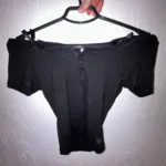 Halter Neck Lace Trim Bow Cute Black Y2K T-Shirt Women Button Up Slim Short Sleeve White Tees Sweet Balletcore Clothing photo review