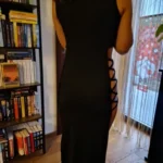 Criss Cross Cut Out Dress, Sexy Bodycon Mock Neck Sleeveless Dress, Women's Clothing photo review