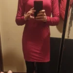 Long Sleeve Slim Bodycon Mini Dress Women Turtleneck Pleated Party Ruched Short Evening Club Outfit Soild Color photo review