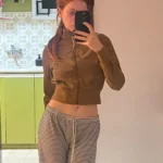 Clearance_Rockmore Vintage Cropped Jackets for Women Harajuku Casual Slim Fit Zipper Coat Y2K Streetwear Long Sleeve Outerwear A photo review