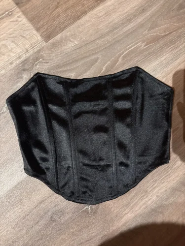 Sleeveless Off Shoulder Fashion Sexy Corset Crop Tops Vest Female Underwear Backless Bustier Top Solid photo review