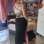 Sexy Black Long Bodycon Dress Women Summer Sleeveless Blackless Halter Neck Spaghetti Strap Dresses High Split Vestidos photo review
