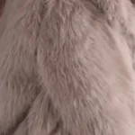 TRAFZA Women Fashion Cropped Faux Fur Jacket Coat Long Sleeve Front Snap-button Female Outerwear Chic Lapel Collar Thick Coat photo review