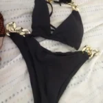 RUOTONGSEPT New Sexy Bikini 2023 Triangle Bathing Suit for Women Brazilian Bikini Set 2-piece Halter Swimwear Push Up Swimsuit photo review