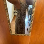 Ladies Vintage Leopard Print Women Sexy Spaghetti Strap Summer Dress Chic Swing Collar Backless Party Club Long Dresses Female photo review