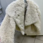 TRAFZA Women Fashion Cropped Faux Fur Jacket Coat Long Sleeve Front Snap-button Female Outerwear Chic Lapel Collar Thick Coat photo review