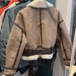 2024 TRAF New synthetic sheepskin women's Coat Thickened thermal bomber Jacket Y2K lapel vintage winter fashion photo review