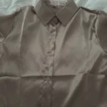 Spring Fashion Button Up Satin Silk Shirt Vintage Blouse Women White Tops Lady Long Sleeves Female Loose Street Shirts 11355 photo review