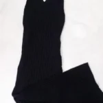 Women V Neck Solid Ribben Knitted Dresses Casual All Match Slimple Sexy Package Hips Bodycon Dress Elegant Vestidos Streetwear photo review