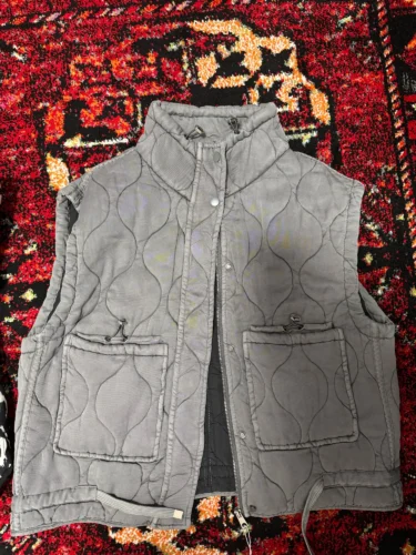 Nlzgmsj 2024 Autumn Winter Women Pocket Cotton Jacket Vest Sleeveless Stand Neck Zipper Waistcoat Loose Female Streetwear photo review