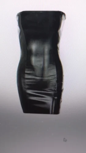Click to view full screen Women Summer Sexy Party Strapless Bodycon Pu Leather Slim Package Hip Black Mini Dress Sundress Female Clothing photo review