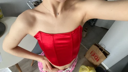 Sleeveless Off Shoulder Fashion Sexy Corset Crop Tops Vest Female Underwear Backless Bustier Top Solid photo review