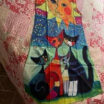 2024 European and American Cross Border Women's New Dress V-neck Sleeveless Sexy Printed Large Hem Foreign Trade Dress photo review
