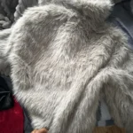 TRAFZA Women Fashion Cropped Faux Fur Jacket Coat Long Sleeve Front Snap-button Female Outerwear Chic Lapel Collar Thick Coat photo review