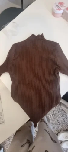 Elegant Solid Basic Knitted Tops Women Turtlneck Sweater Long Sleeve Casual Slim Pullover Korean Fashion Simple Chic Clothes photo review