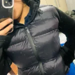 UNIZERA slim fit zipper hooded short warm jacket autumn and winter new product long sleeved solid color women's cotton jacket photo review