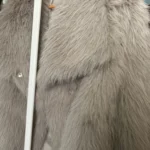 TRAFZA Women Fashion Cropped Faux Fur Jacket Coat Long Sleeve Front Snap-button Female Outerwear Chic Lapel Collar Thick Coat photo review