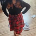 Autumn And Winter 4-7 Years Old Cool Girl Dress Long Sleeve Checkered Patchwork Top Princess Dress With Hat photo review