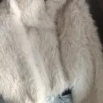 TRAFZA Women Fashion Cropped Faux Fur Jacket Coat Long Sleeve Front Snap-button Female Outerwear Chic Lapel Collar Thick Coat photo review