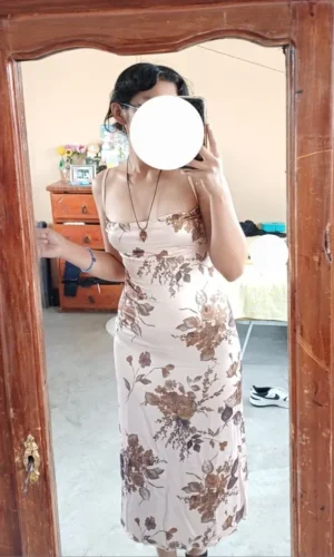 CIBBAR y2k Vintage Strap Dress Retro Floral Print Sleeveless Summer Party Long Dresses for Women 2000s Aesthetic Elegant Ladies photo review