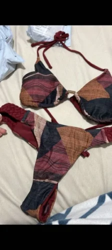 RUOTONSEPT Print Halter Mini Thong High Cut Bikini Female Swimsuit Women Swimwear Two-pieces Bikini set Bather Bathing Suit Swim photo review