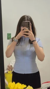 Summer High Quality Waist Slimming Training Tops Women's Quick-drying Tight Stand Collar Full Zipper Short Sleeves Yoga shirts photo review