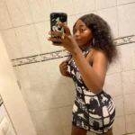 Hugcitar Vintage Print Halter Sleeveless Backless Sexy Slim Bodycon Mini Dress 2023 Summer Y2K Outfit Streetwear Nightclub Biker photo review