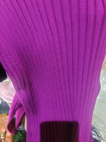 Women V Neck Solid Ribben Knitted Dresses Casual All Match Slimple Sexy Package Hips Bodycon Dress Elegant Vestidos Streetwear photo review