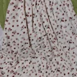 Spring Summer Chiffon Dress Women Midi DressesFemale Short Sleeve Elastic Waist Printed Floral Pleated Backless Casual Dress photo review